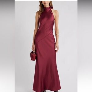 Red Satin Dress